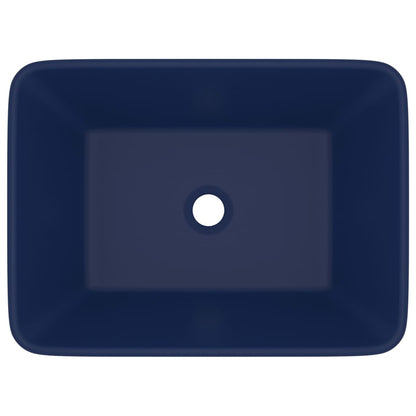 Luxury Wash Basin Matt Dark Blue 41x30x12 cm Ceramic