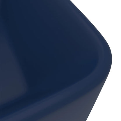 Luxury Wash Basin Matt Dark Blue 41x30x12 cm Ceramic