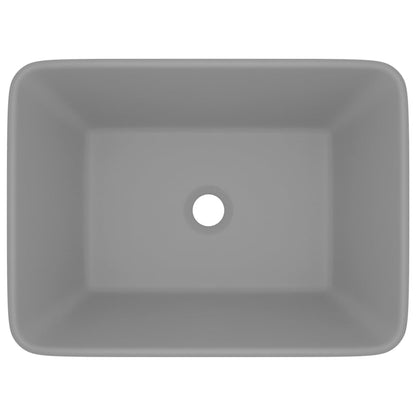Luxury Wash Basin Matt Light Grey 41x30x12 cm Ceramic