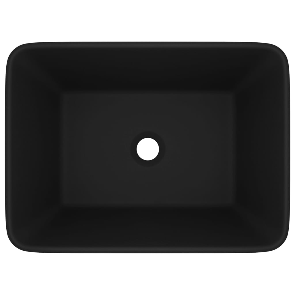 Luxury Wash Basin Matt Black 41x30x12 cm Ceramic
