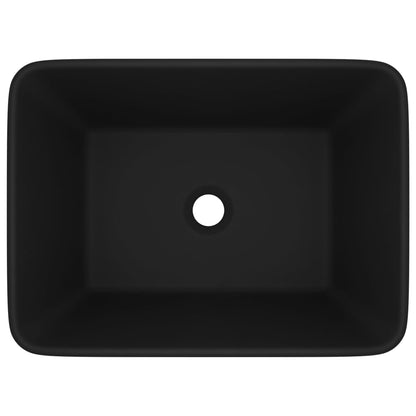 Luxury Wash Basin Matt Black 41x30x12 cm Ceramic