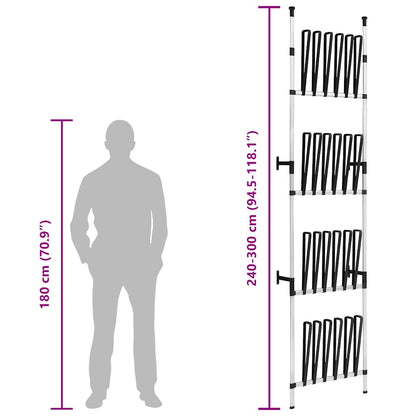 Telescopic Boot Rack with Rods Aluminium