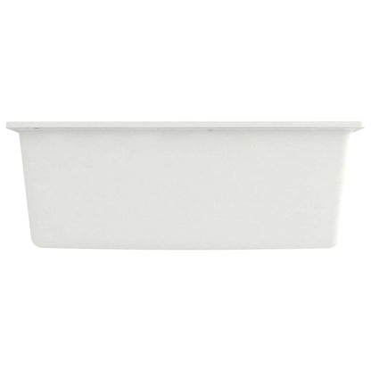 Kitchen Sink with Overflow Hole White Granite