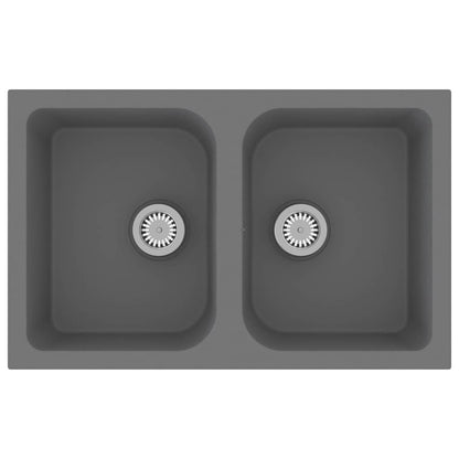Kitchen Sink Grey 76 x 48 x 30 cm Granite