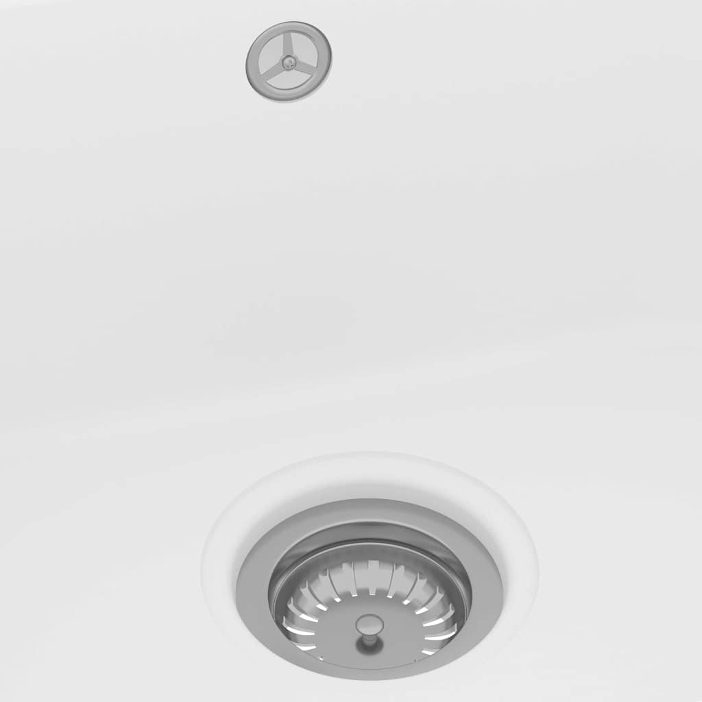 Kitchen Sink White 76 x 48 x 30 cm Granite