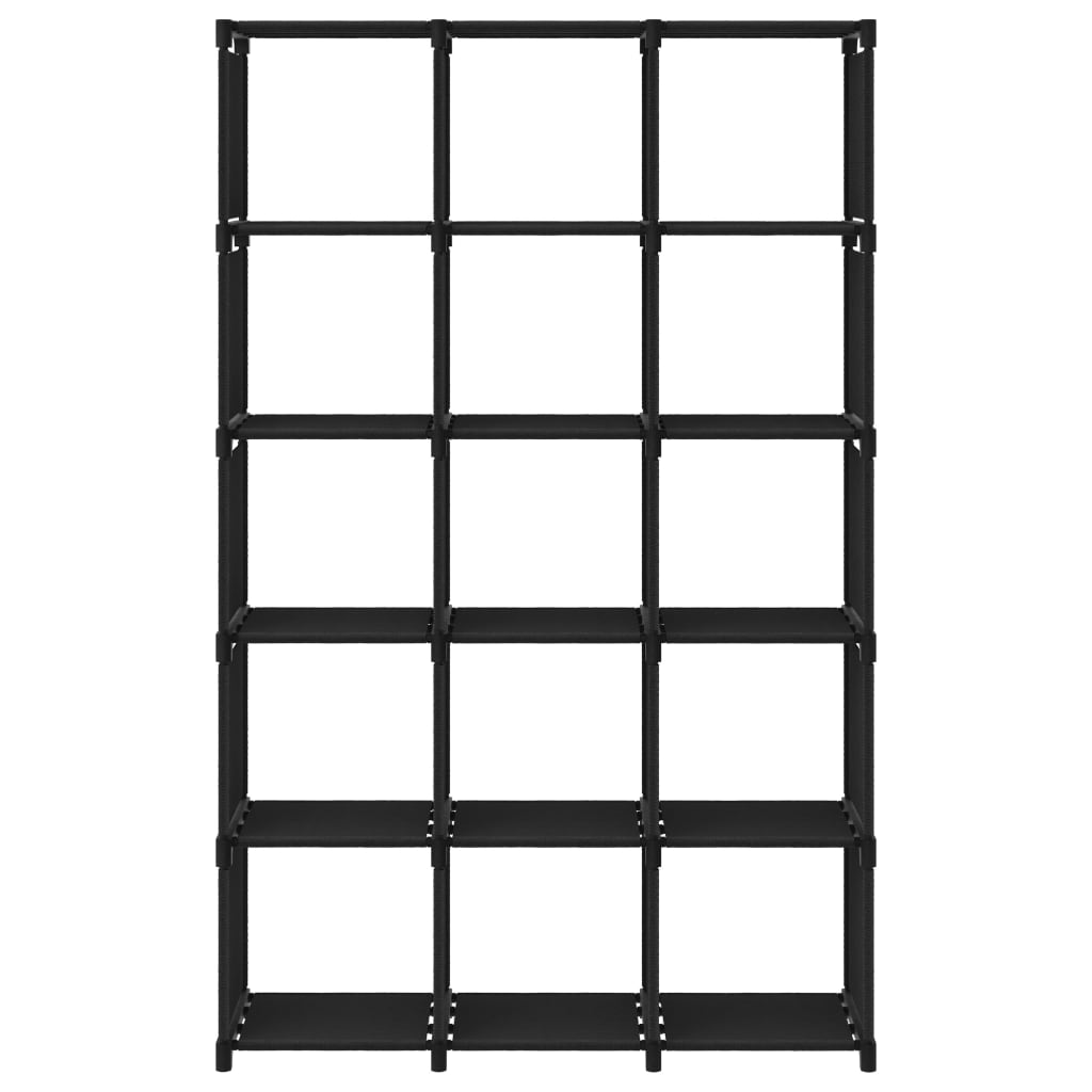 15-Cube Display Shelf Black 103x30x175.5 cm Fabric