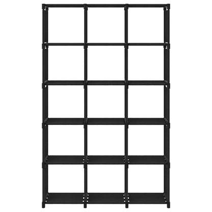 15-Cube Display Shelf Black 103x30x175.5 cm Fabric