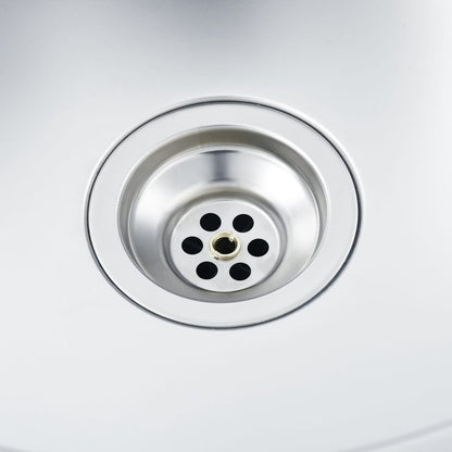 Kitchen Sink with Drainer Set Silver 800x500x155 mm Stainless Steel