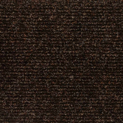 Stair Mats Self-adhesive 15 pcs 56x17x3 cm Brown Half Round