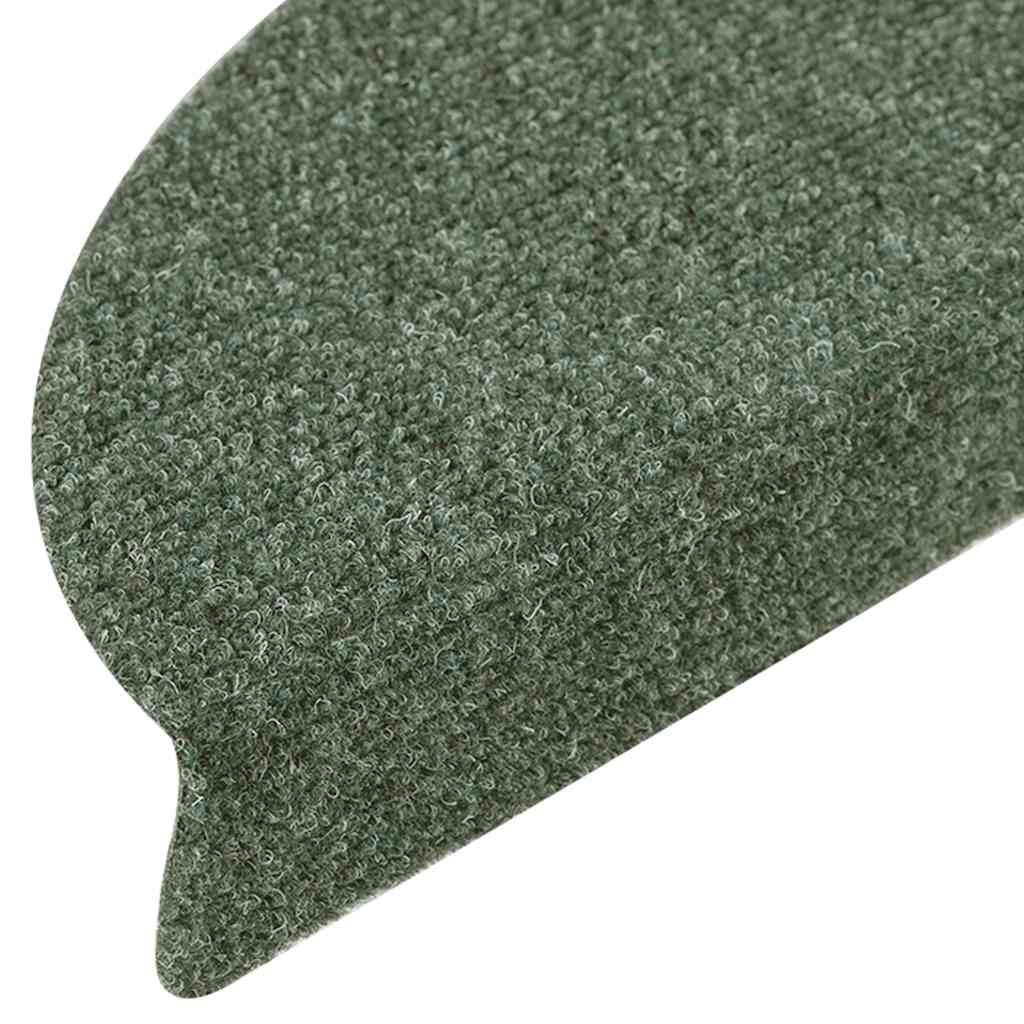 Stair Mats Self-adhesive 15 pcs 56x17x3 cm Green Half Round