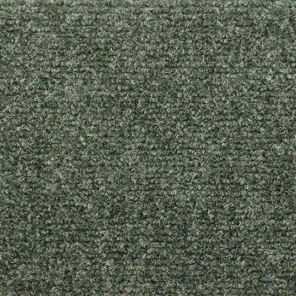 Stair Mats Self-adhesive 15 pcs 56x17x3 cm Green Half Round
