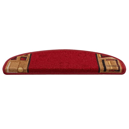 Self-adhesive Stair Mats 15 pcs Red 65x21x4 cm