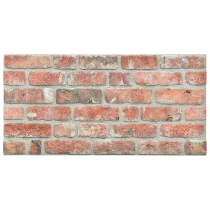 3D Wall Panels with Red Brick Design 10 pcs EPS