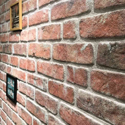3D Wall Panels with Red Brick Design 10 pcs EPS