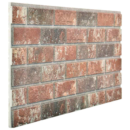 3D Wall Panels with Dark Brown & Grey Brick Design 10 pcs EPS