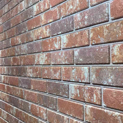 3D Wall Panels with Dark Brown & Grey Brick Design 10 pcs EPS