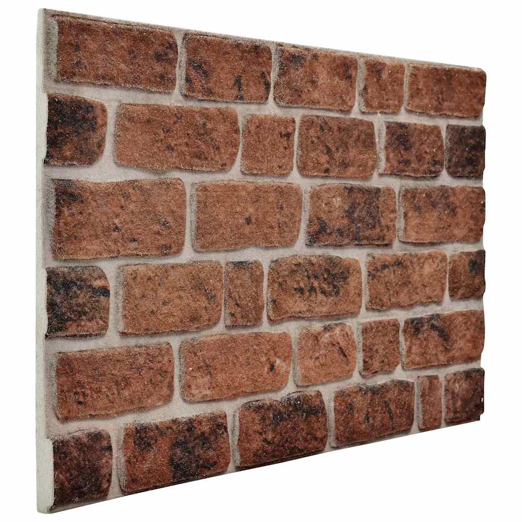3D Wall Panels with Dark Brown Brick Design 10 pcs EPS