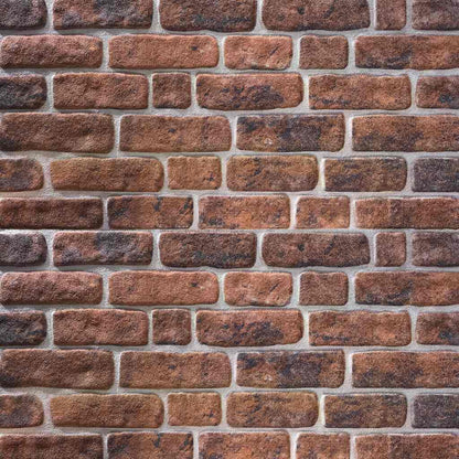 3D Wall Panels with Dark Brown Brick Design 10 pcs EPS