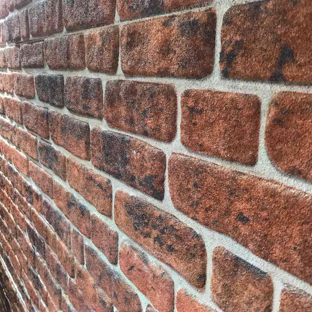 3D Wall Panels with Dark Brown Brick Design 10 pcs EPS