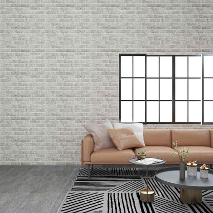 3D Wall Panels with Light Grey Brick Design 10 pcs EPS