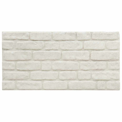 3D Wall Panels with White Brick Design 10 pcs EPS