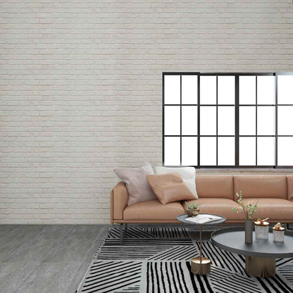 3D Wall Panels with White Brick Design 10 pcs EPS