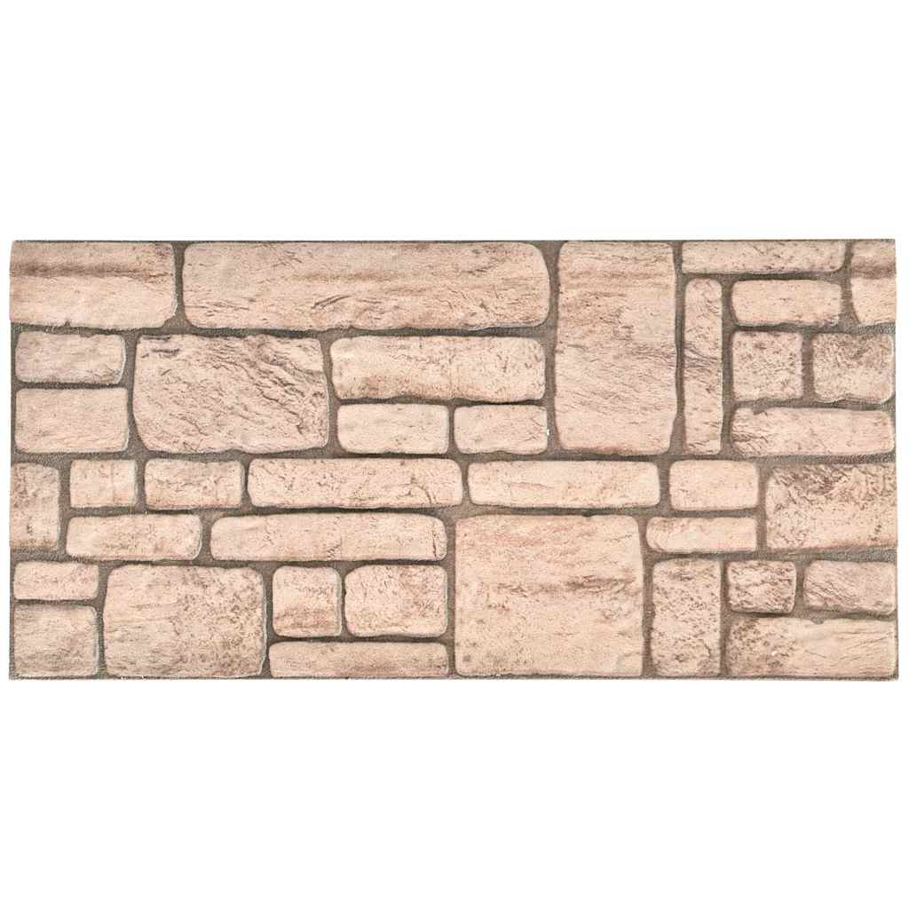 3D Wall Panels with Beige Brick Design 10 pcs EPS