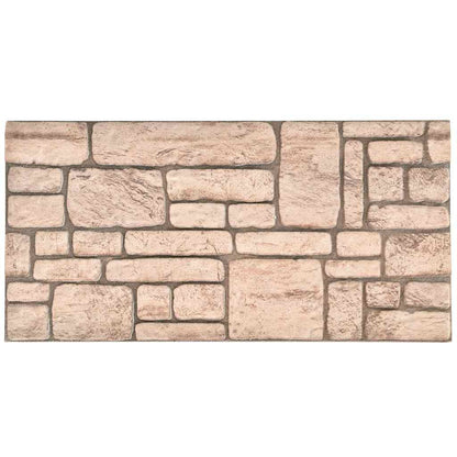 3D Wall Panels with Beige Brick Design 10 pcs EPS