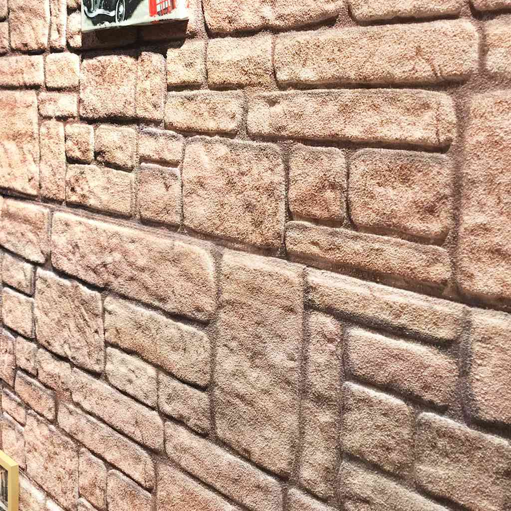 3D Wall Panels with Beige Brick Design 10 pcs EPS
