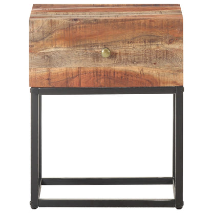 Bedside Table 40x30x50 cm Rough Acacia Wood