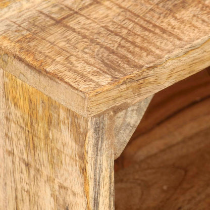 Bedside Table 40x30x50 cm Rough Mango Wood