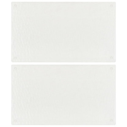 Chopping Boards 2 pcs Transparent Bubbles Pattern Tempered Glass