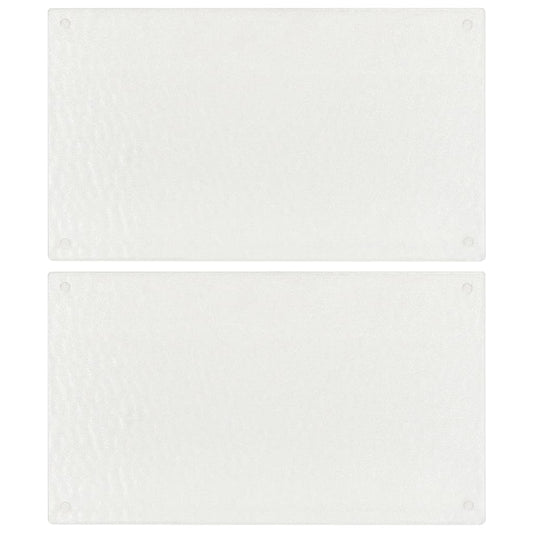 Chopping Boards 2 pcs Transparent Bubbles Pattern Tempered Glass