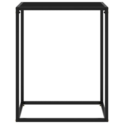 Console Table Black 60x35x75 cm Tempered Glass