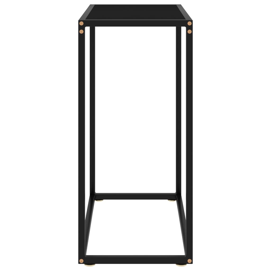 Console Table Black 60x35x75 cm Tempered Glass