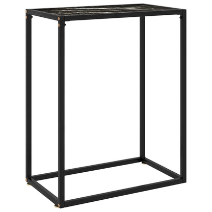 Console Table Black 60x35x75 cm Tempered Glass
