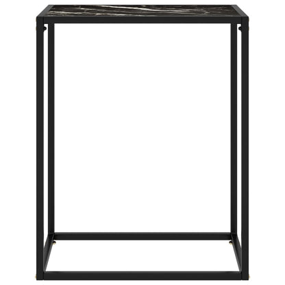 Console Table Black 60x35x75 cm Tempered Glass