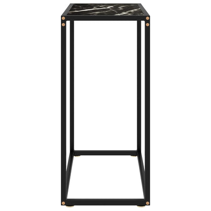 Console Table Black 60x35x75 cm Tempered Glass