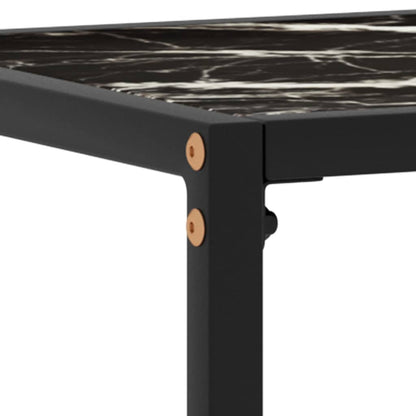 Console Table Black 60x35x75 cm Tempered Glass