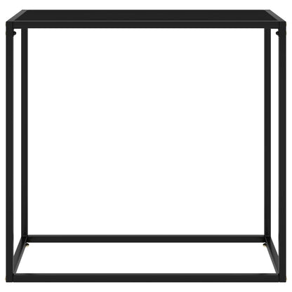 Console Table Black 80x35x75 cm Tempered Glass
