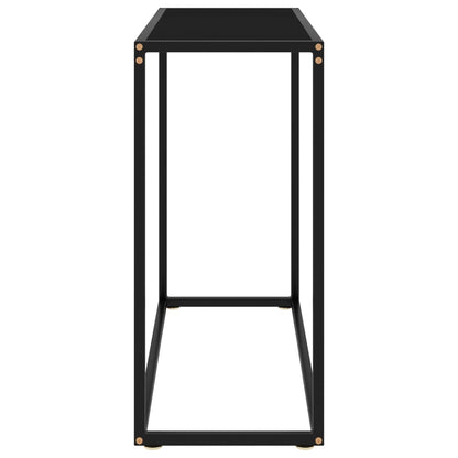 Console Table Black 80x35x75 cm Tempered Glass