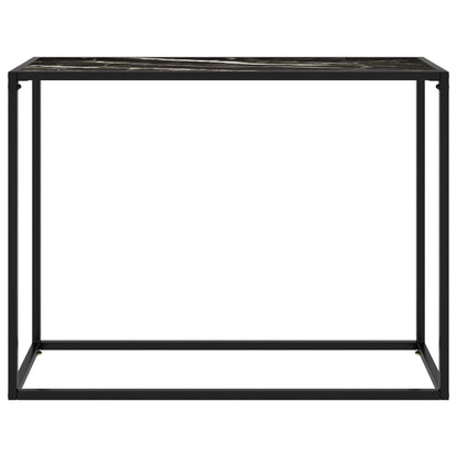 Console Table Black 100x35x75 cm Tempered Glass