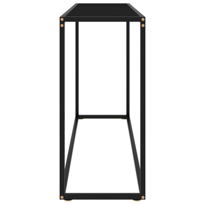 Console Table Black 120x35x75 cm Tempered Glass