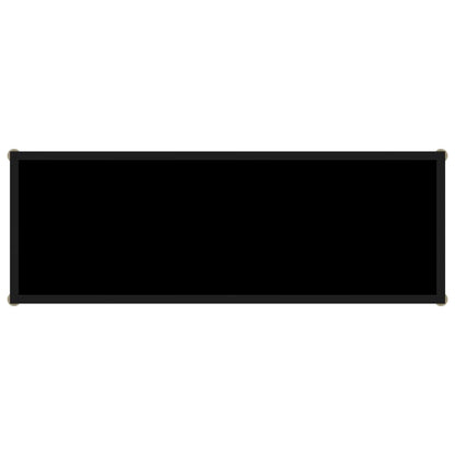 Console Table Black 100x35x75 cm Tempered Glass