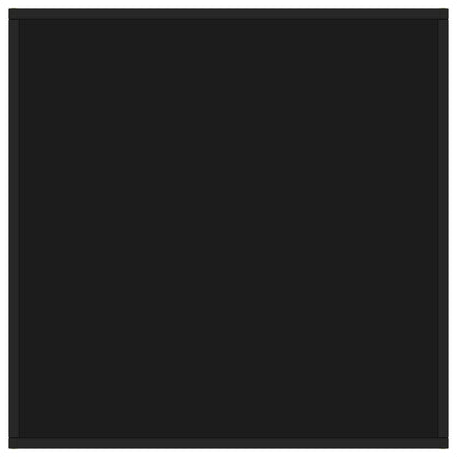 Coffee Table Black with Black Glass 80x80x35 cm