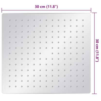 Rain Shower Head Stainless Steel 304 30x30 cm Square