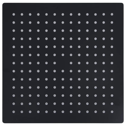 Rain Shower Head Stainless Steel 25x25 cm Square Black