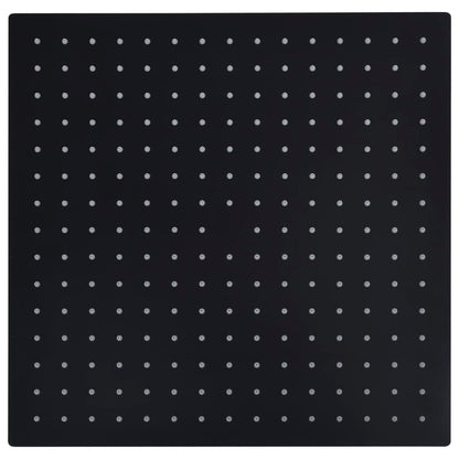 Rain Shower Head Stainless Steel 40x40 cm Square Black