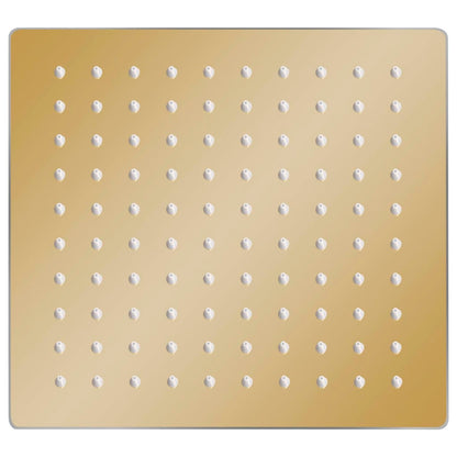 Rain Shower Head Stainless Steel 20x20 cm Square Gold