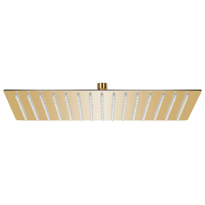 Rain Shower Head Stainless Steel 40x30 cm Rectangular Gold